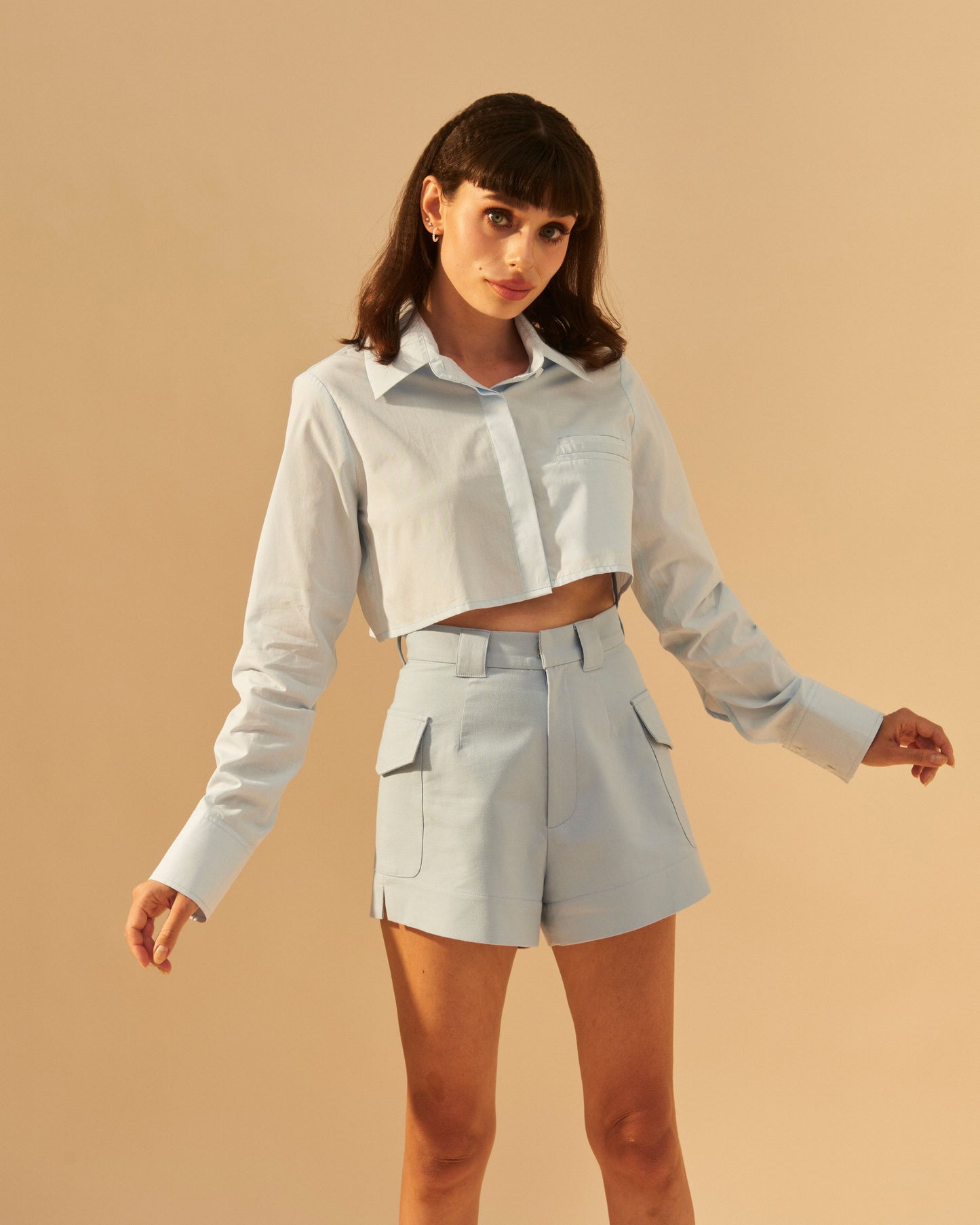CROPPED POPLIN SHIRT