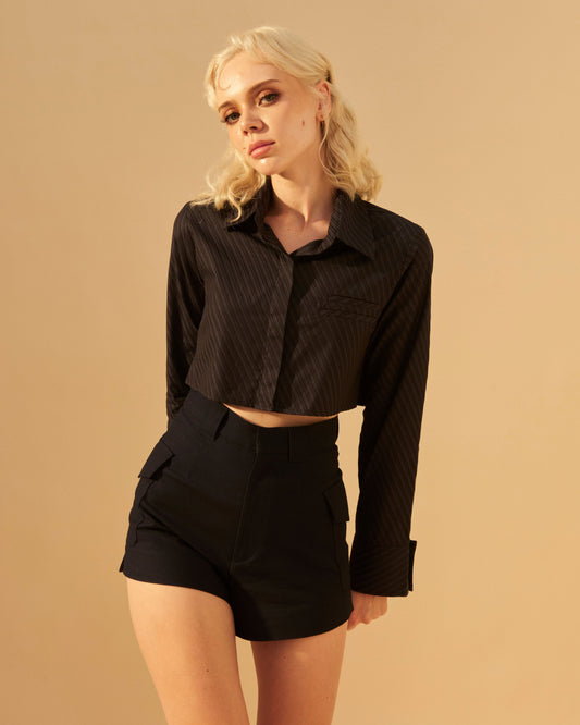 CROPPED POPLIN SHIRT