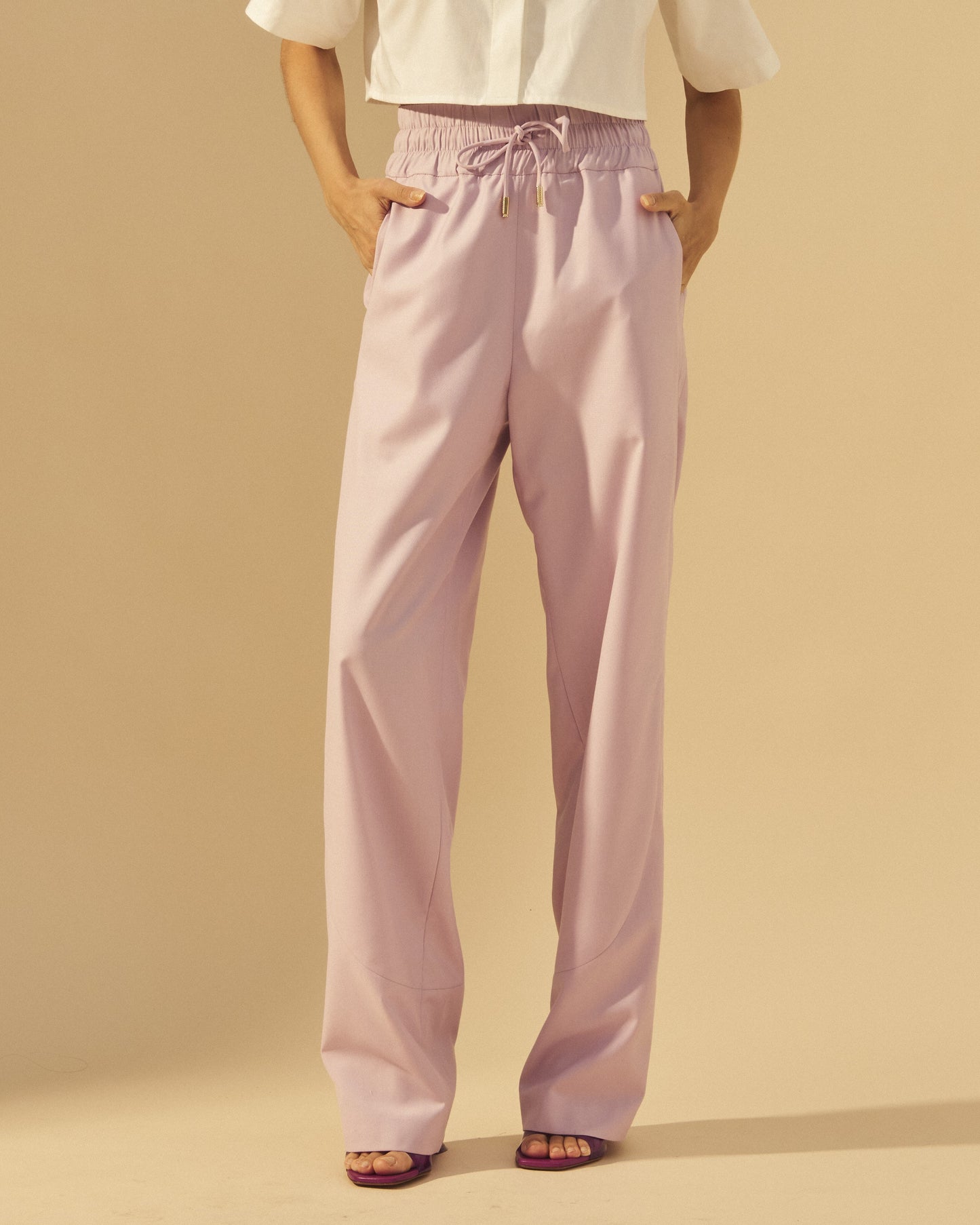 PATCHWORK DRAWSTRING TROUSERS